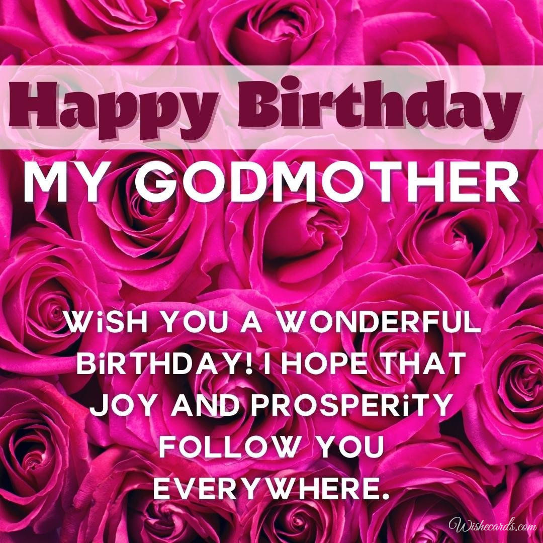 Birthday Ecard For Godmother