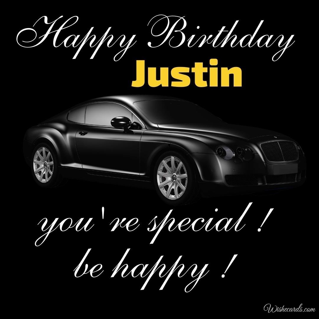 Birthday Ecard for Justin