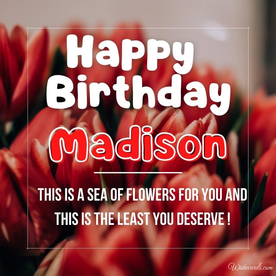 Birthday Ecard For Madison