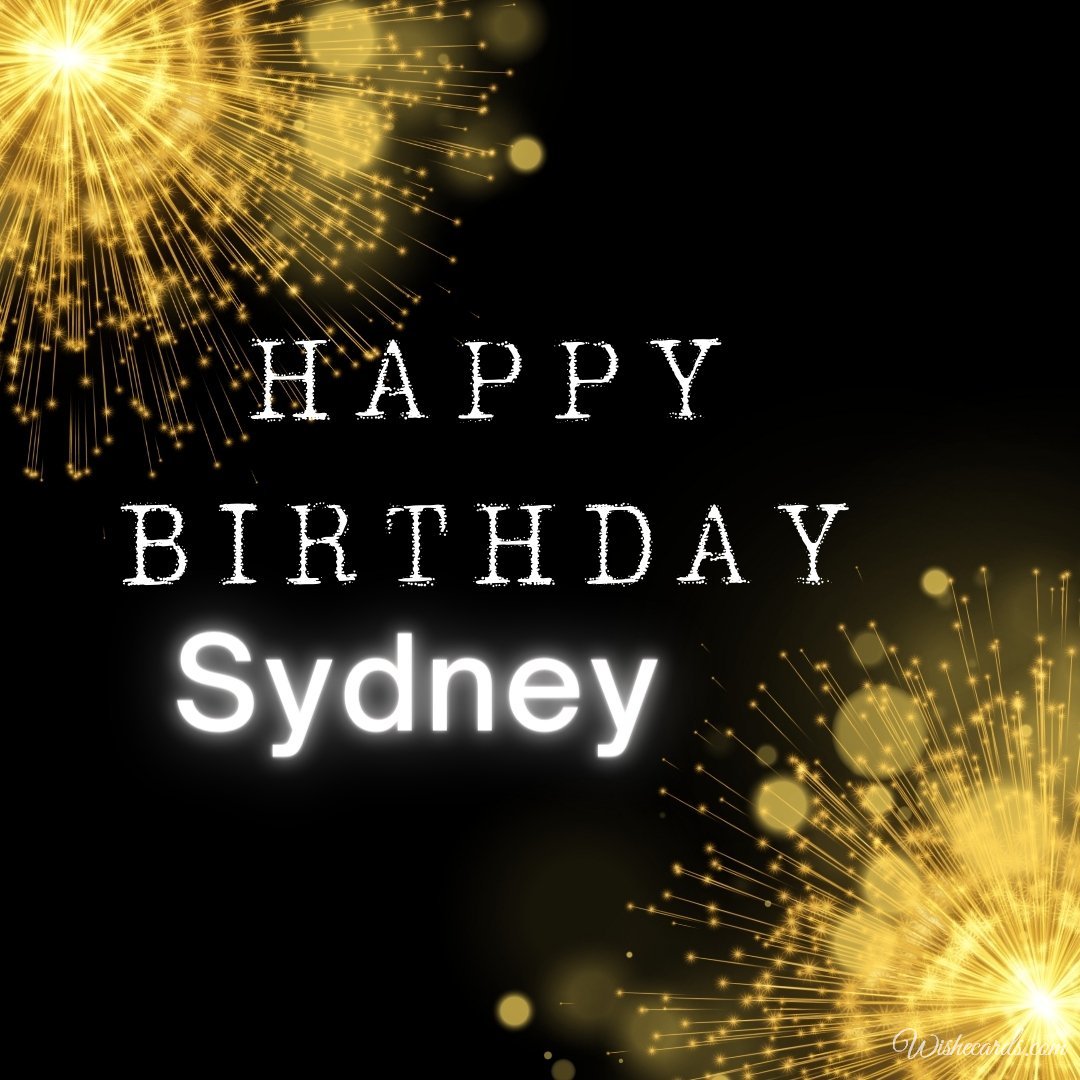 Birthday Ecard For Sydney