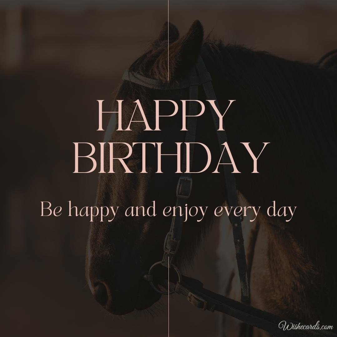 Birthday Ecard with Horse