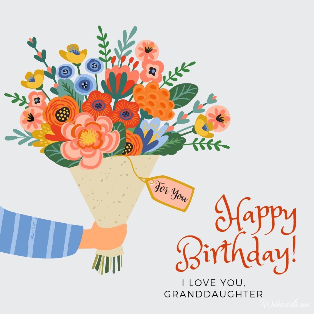 Birthday Greeting Card for Granddaughter