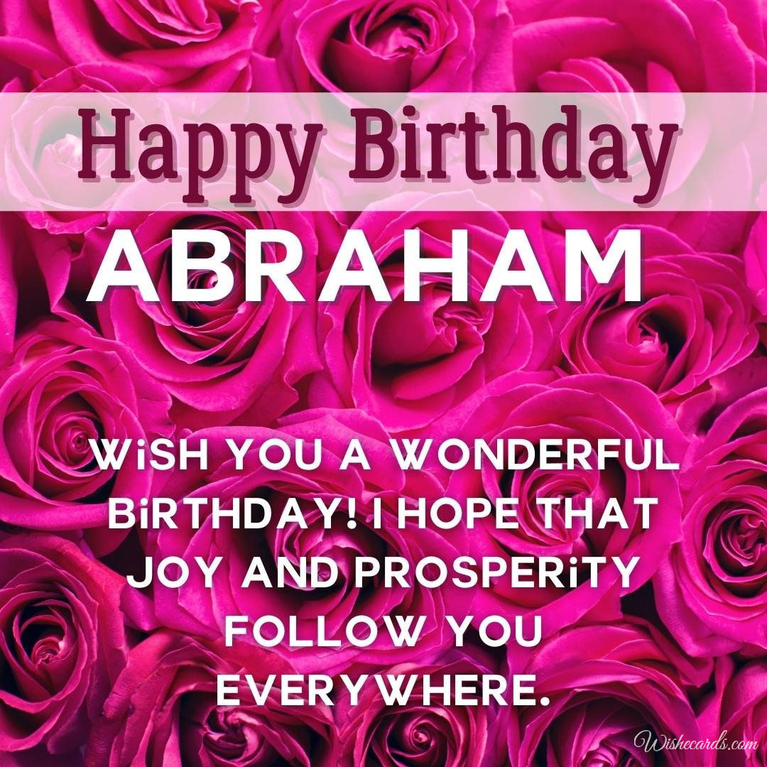 Birthday Greeting Ecard for Abraham