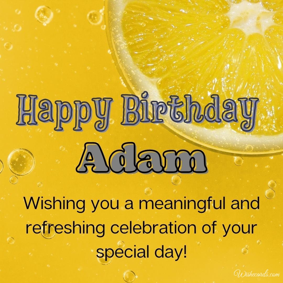 Birthday Greeting Ecard For Adam