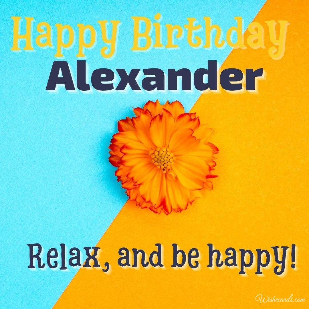 Birthday Greeting Ecard For Alexander