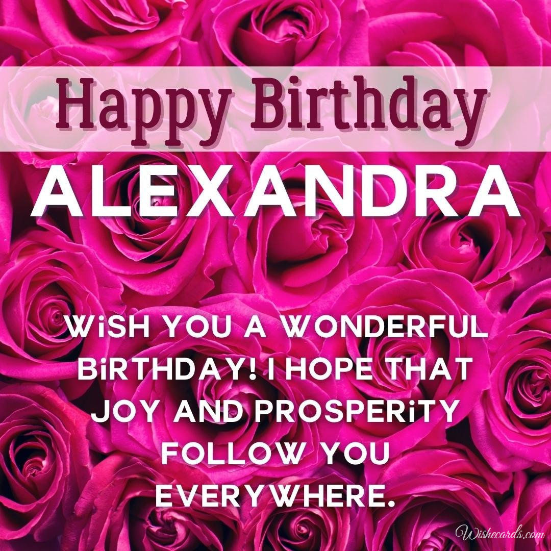 Birthday Greeting Ecard for Alexandra