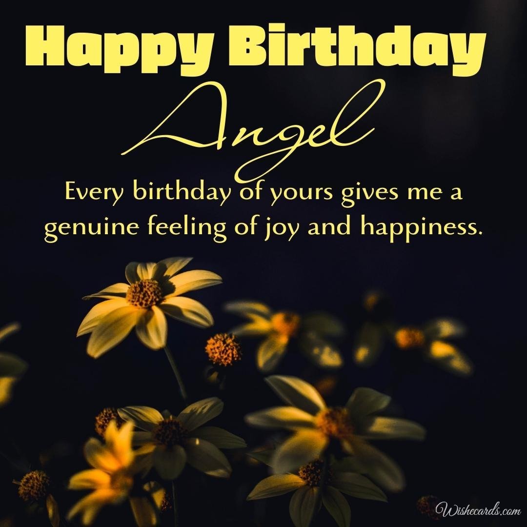 Birthday Greeting Ecard for Angel