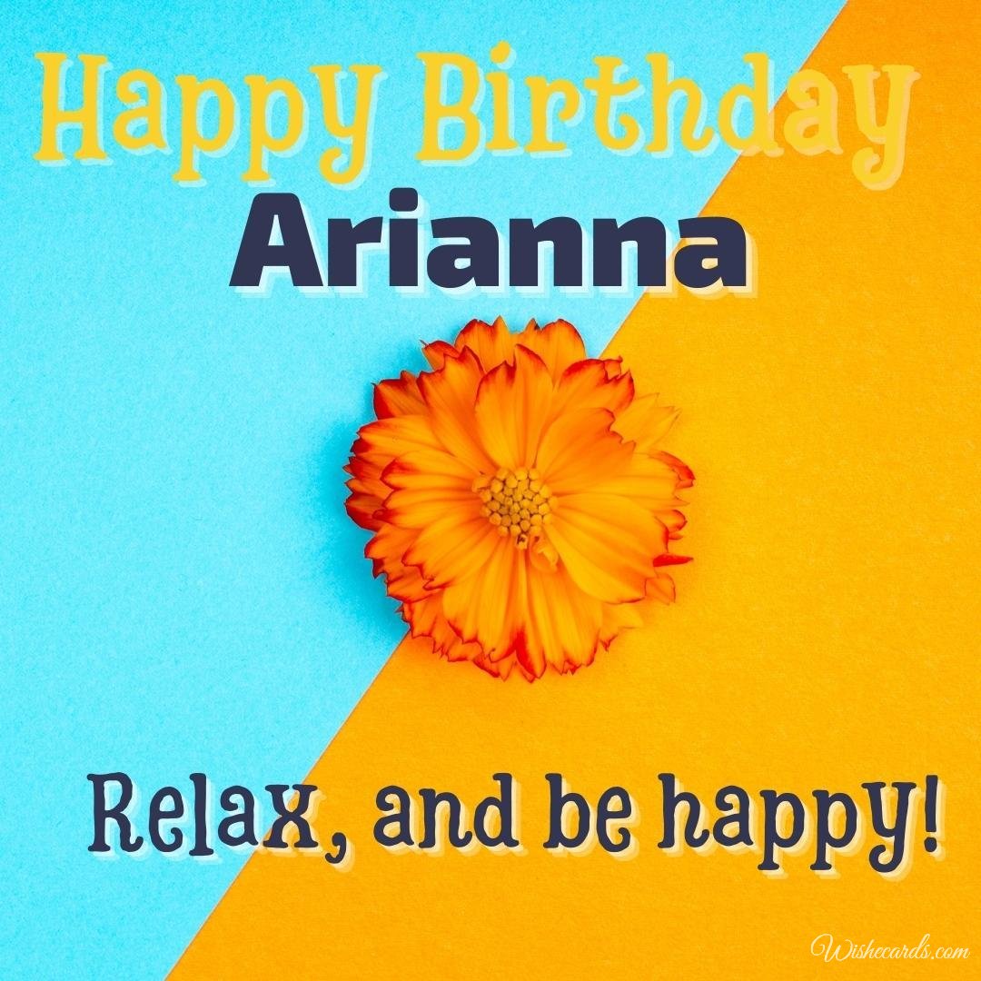 Birthday Greeting Ecard For Arianna
