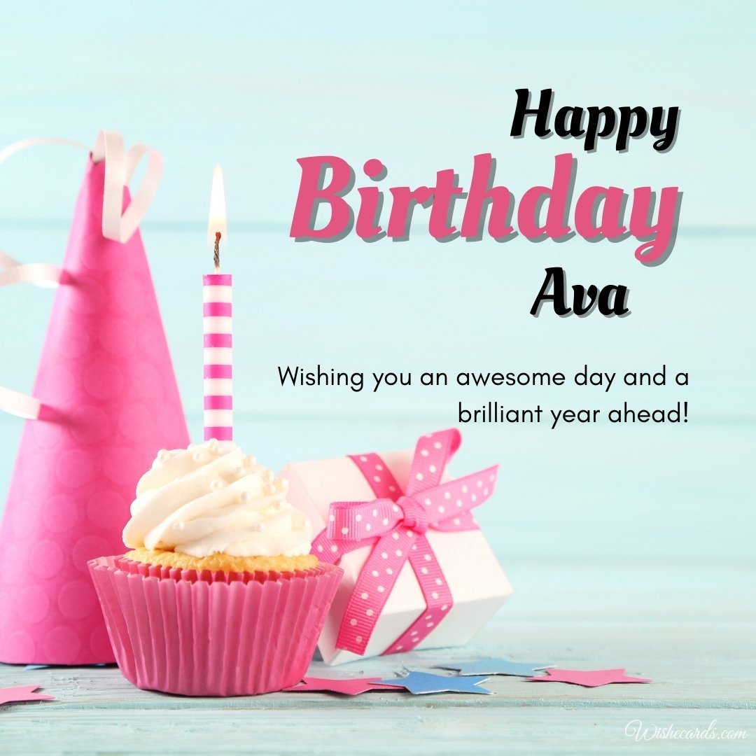 Birthday Greeting Ecard for Ava