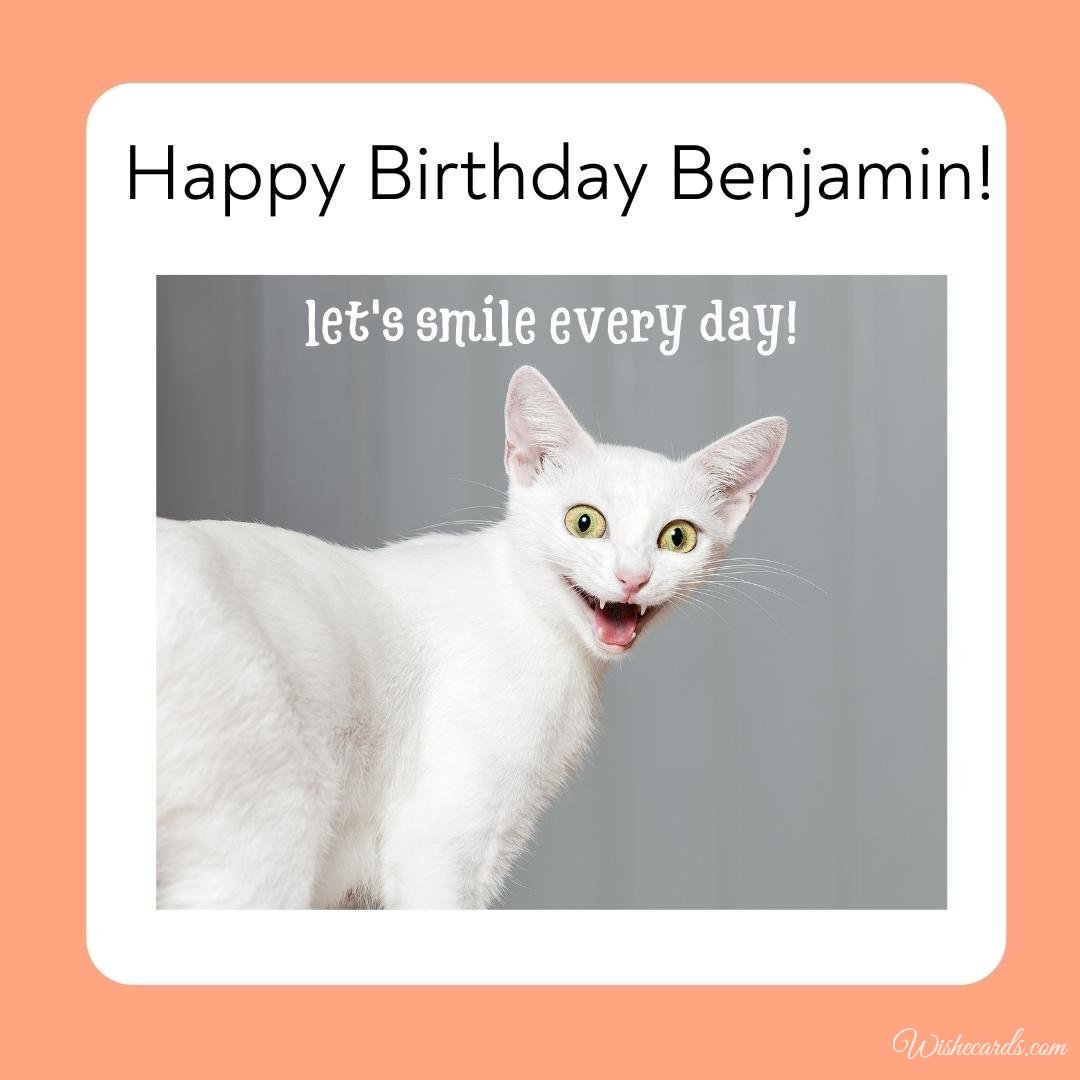 Birthday Greeting Ecard for Benjamin