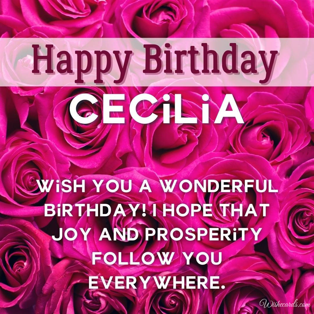 Birthday Greeting Ecard For Cecilia