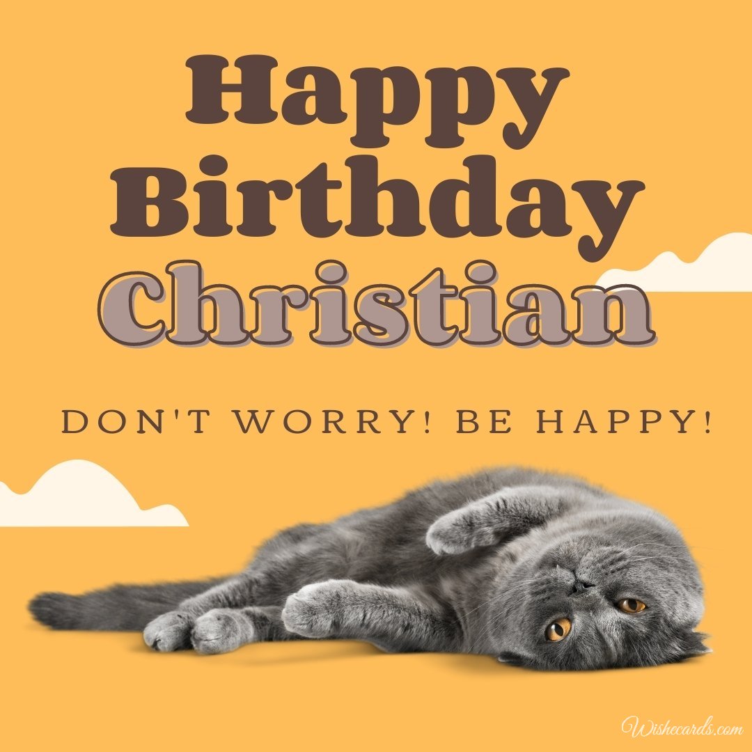 Birthday Greeting Ecard for Christian