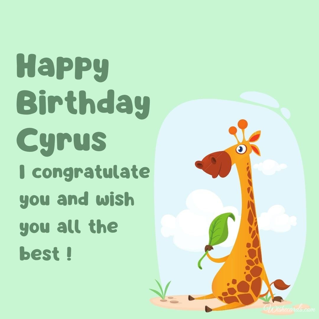 Birthday Greeting Ecard For Cyrus