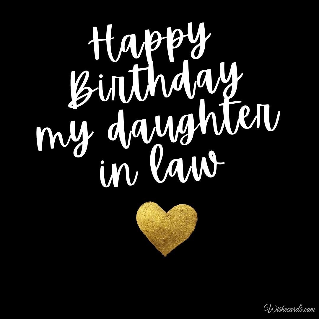 Birthday Greeting Ecard for Daughter In Law