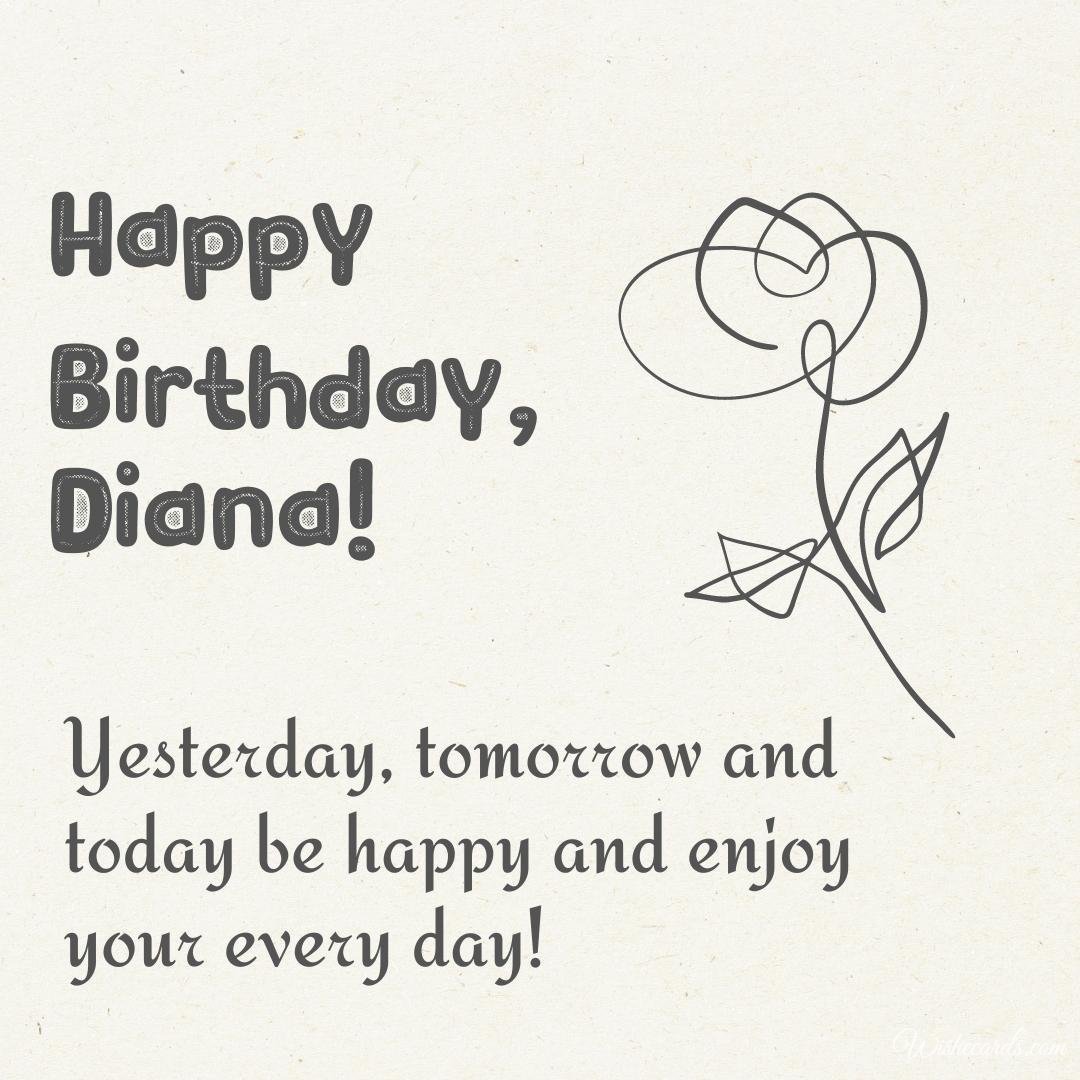 Birthday Greeting Ecard for Diana