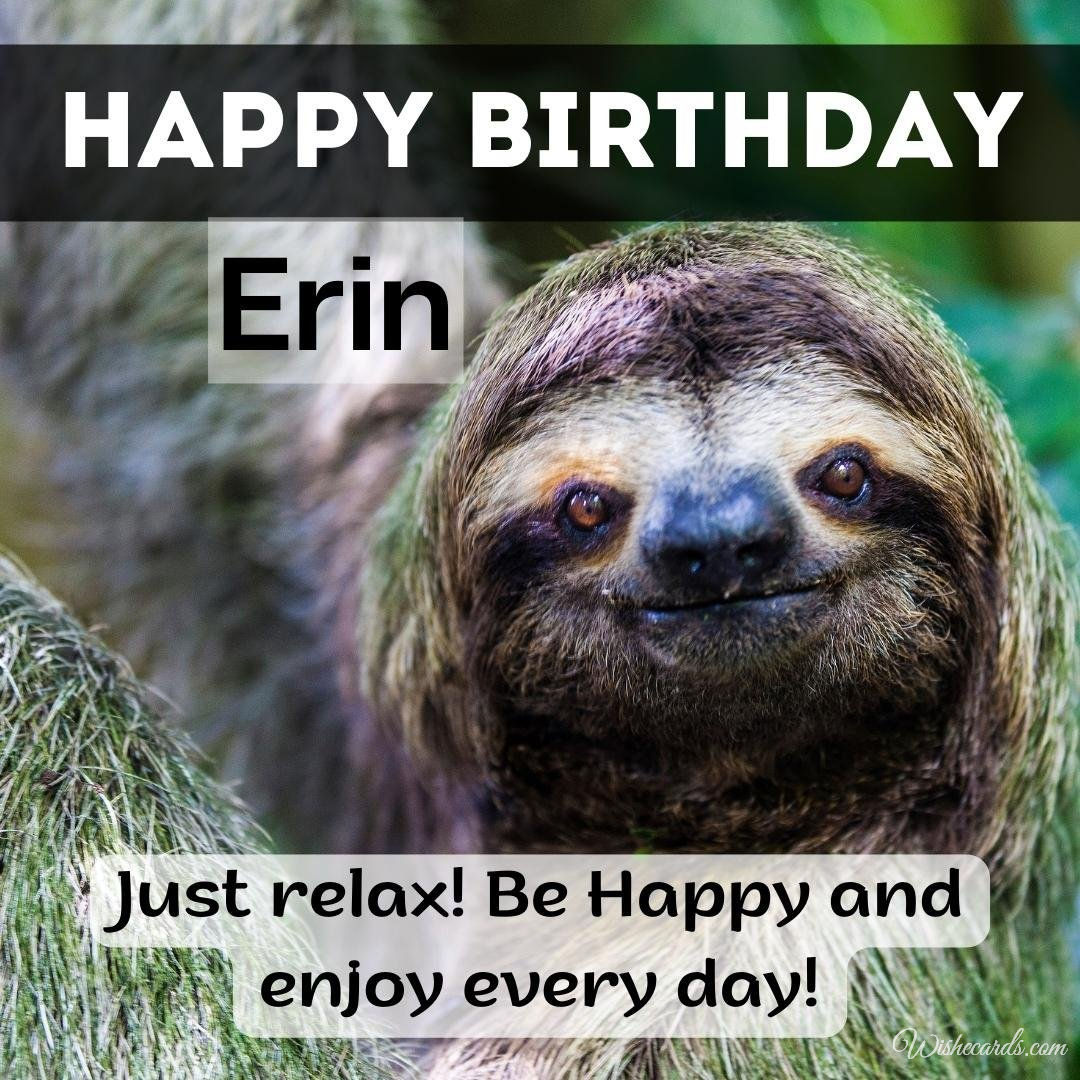 Birthday Greeting Ecard For Erin