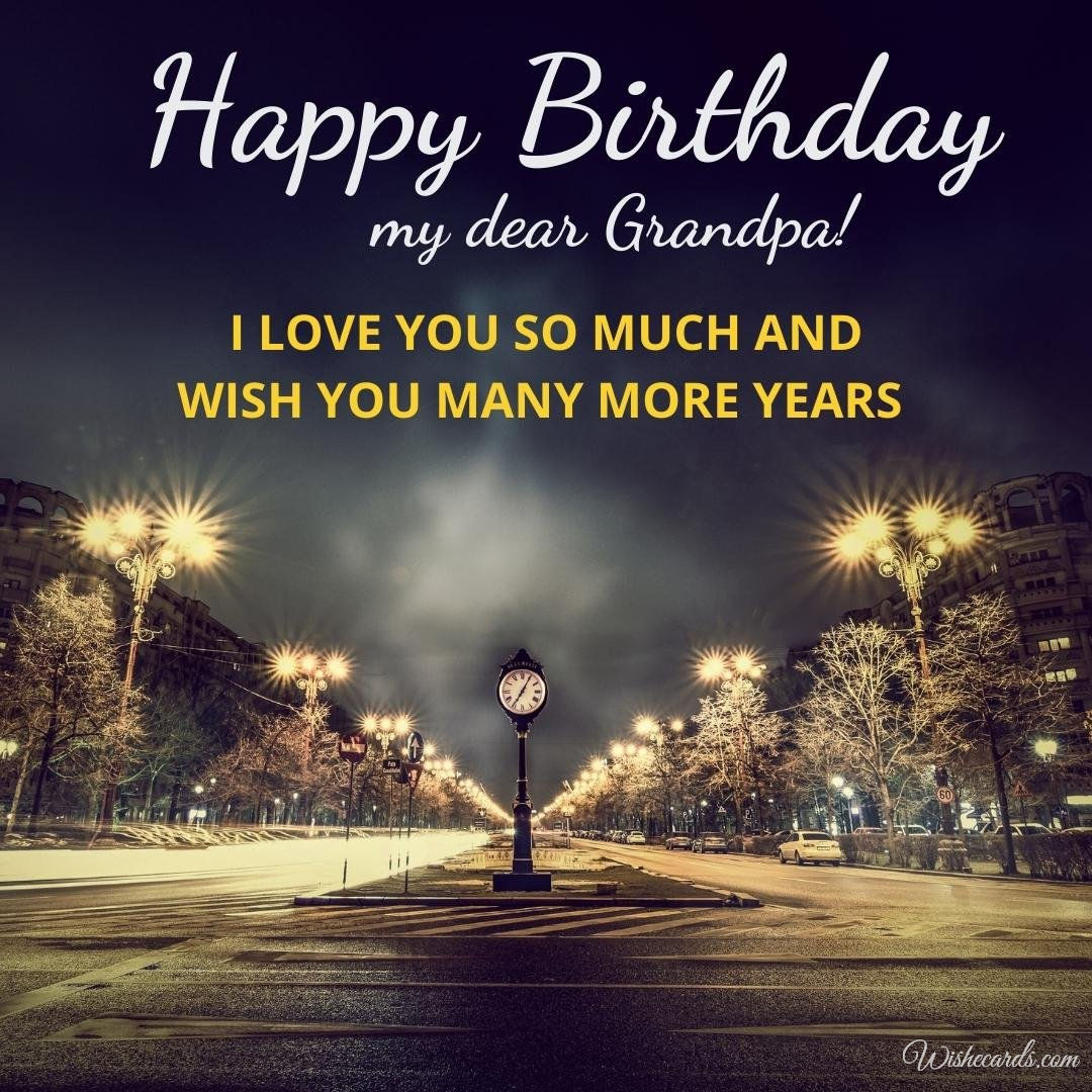 Birthday Greeting Ecard for Granddad