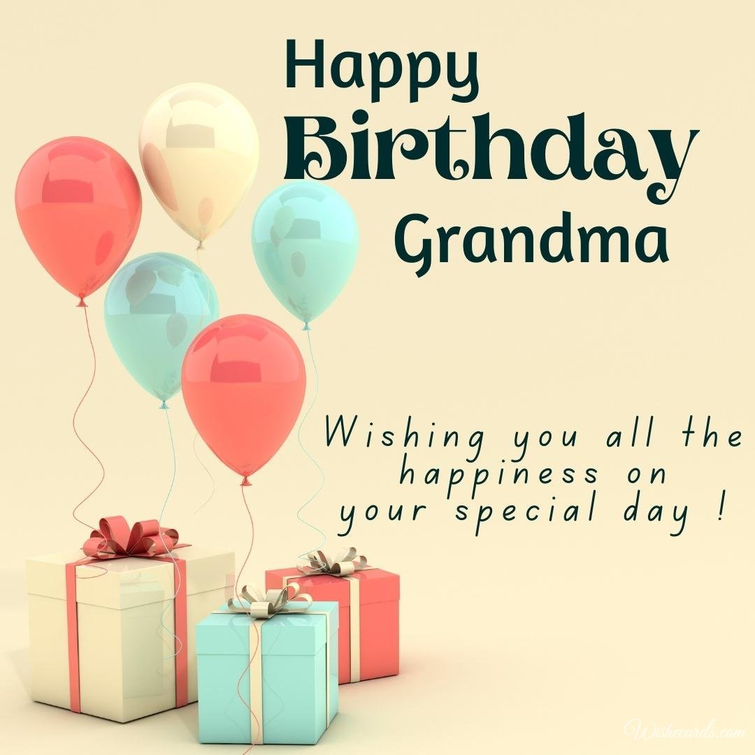 Birthday Greeting Ecard For Grandmother