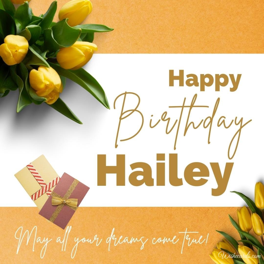 Birthday Greeting Ecard for Hailey