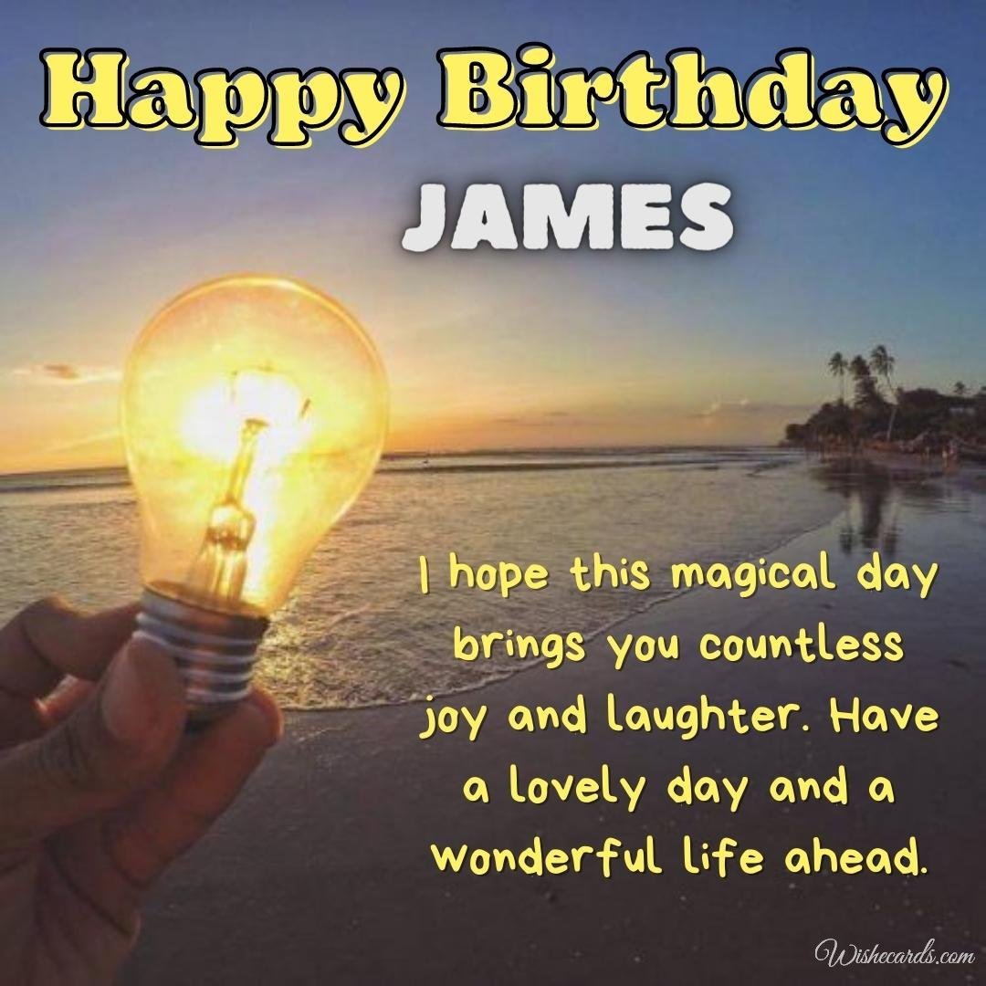 Birthday Greeting Ecard for James