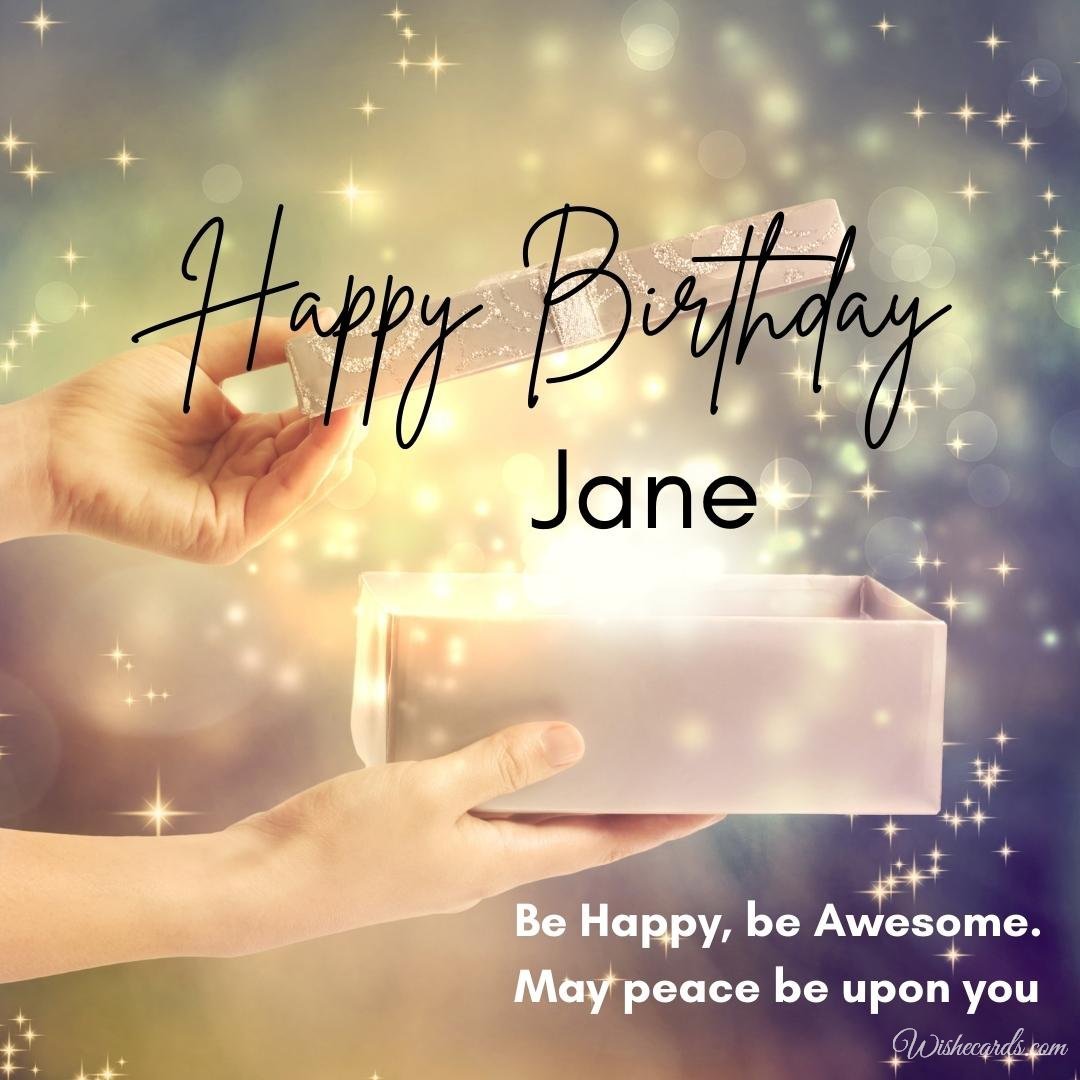 Birthday Greeting Ecard for Jane