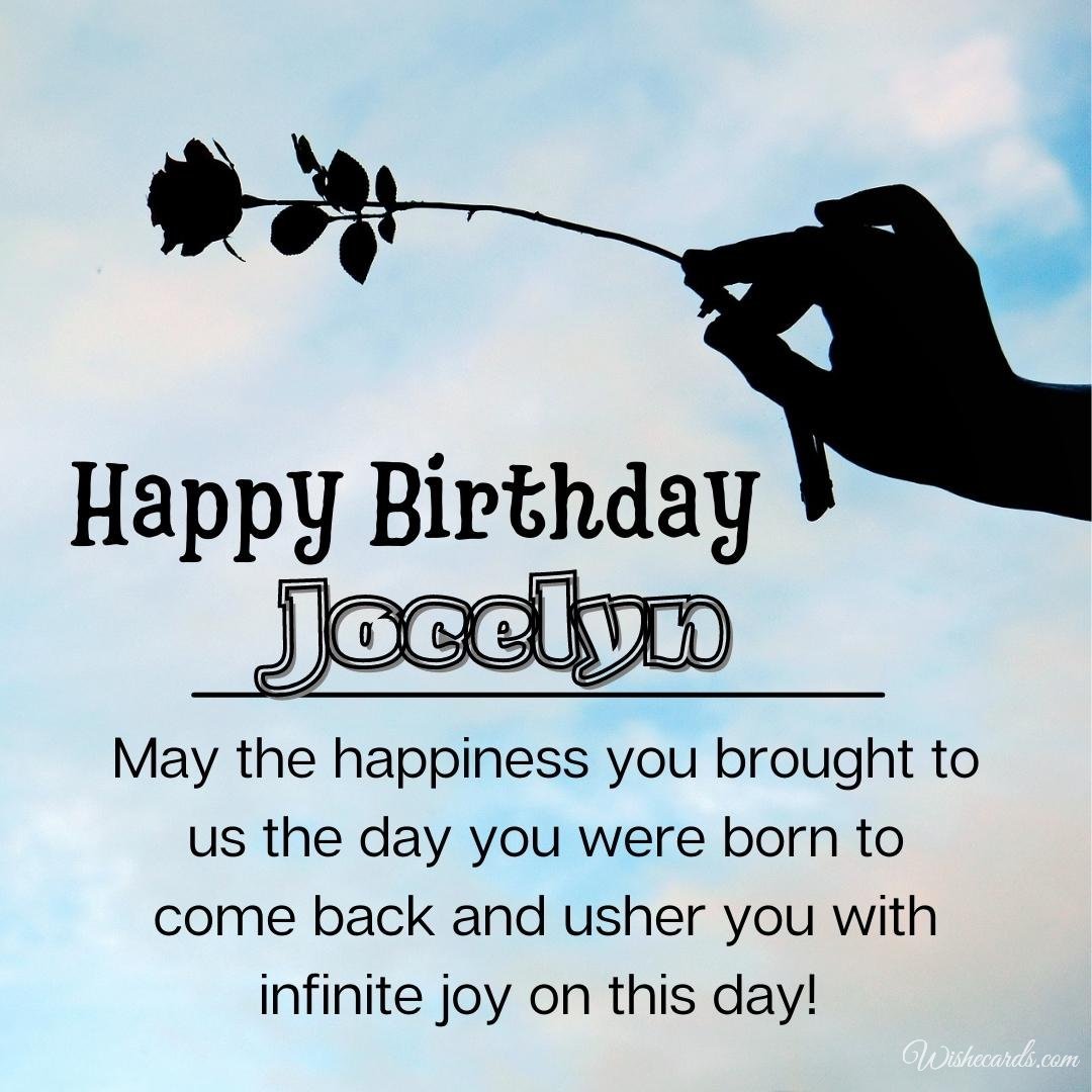 Birthday Greeting Ecard For Jocelyn