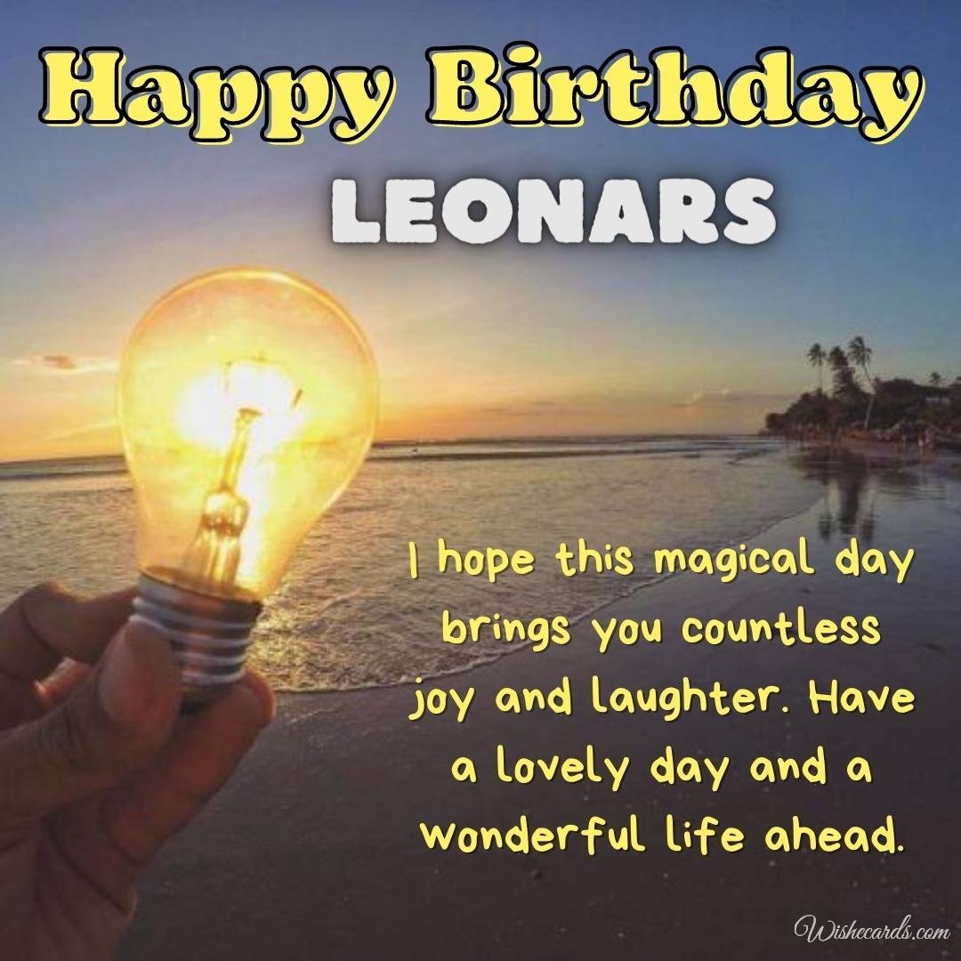 Birthday Greeting Ecard For Leonars