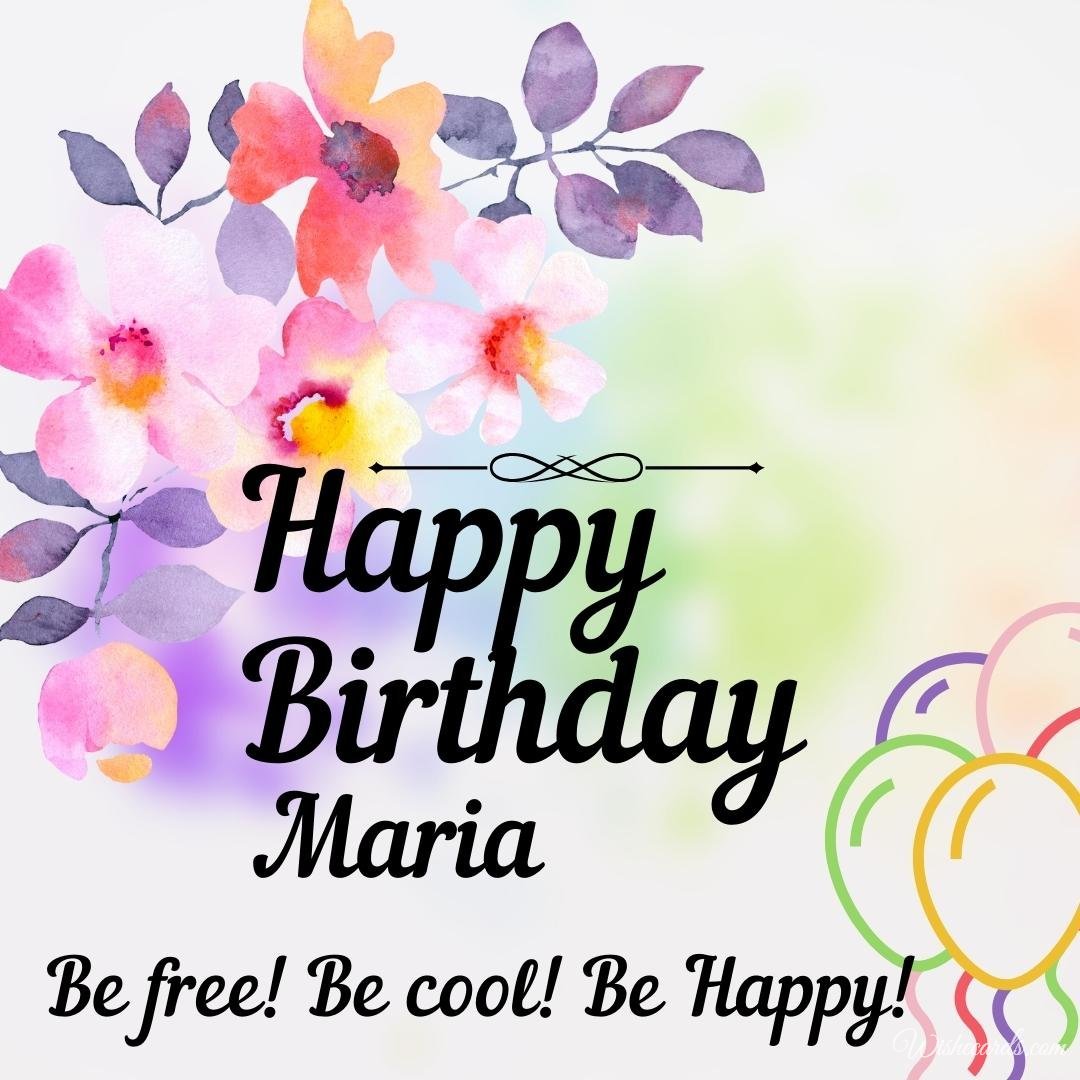 Birthday Greeting Ecard For Maria