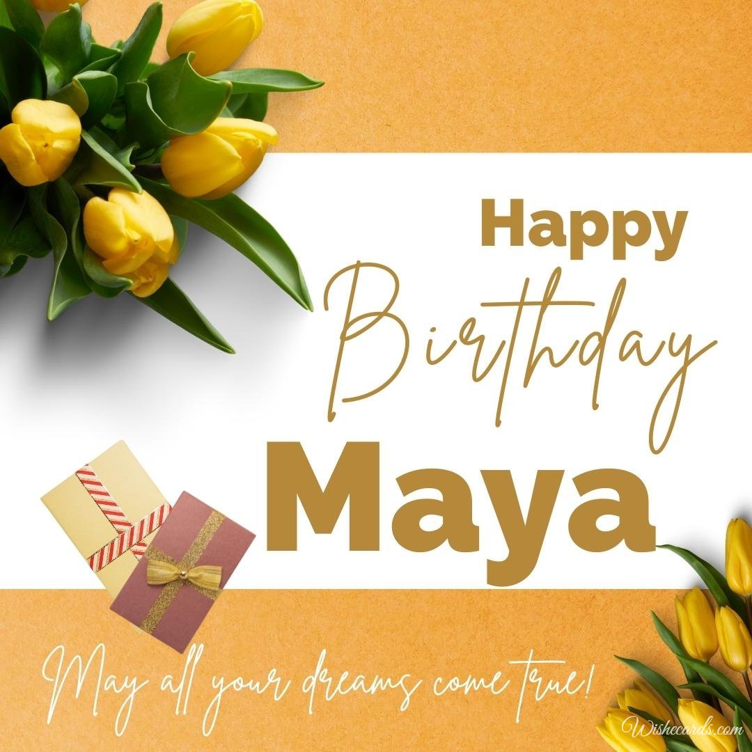 Birthday Greeting Ecard For Maya