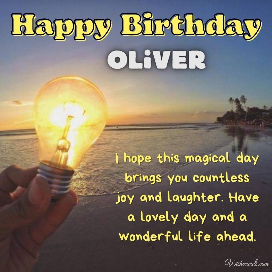 Birthday Greeting Ecard For Oliver