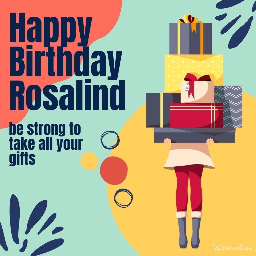 Birthday Greeting Ecard For Rosalind