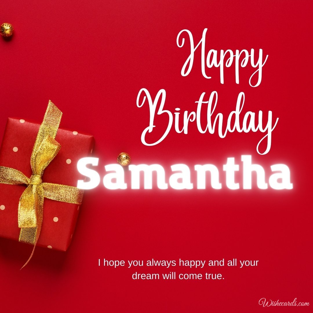 Birthday Greeting Ecard For Samantha