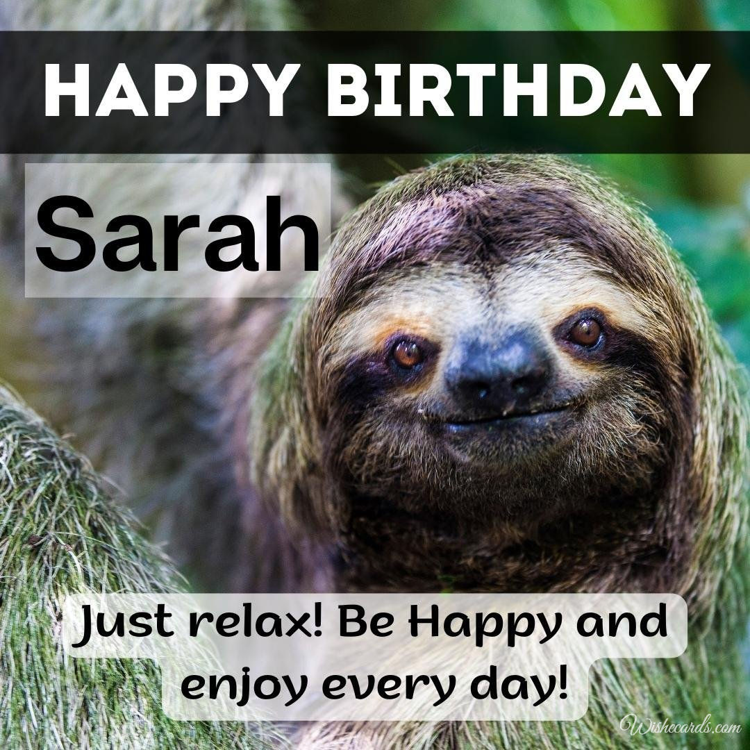Birthday Greeting Ecard For Sarah