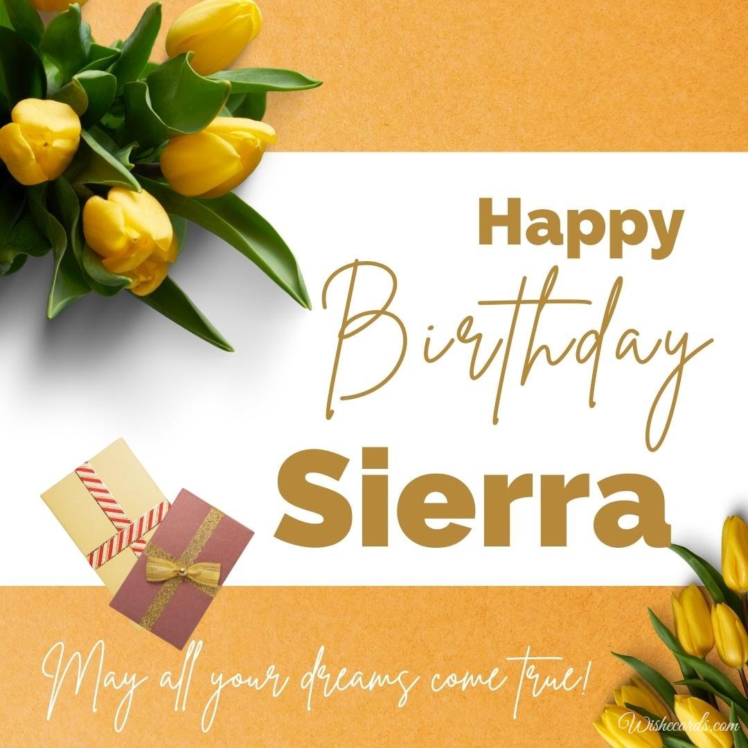 Birthday Greeting Ecard For Sierra