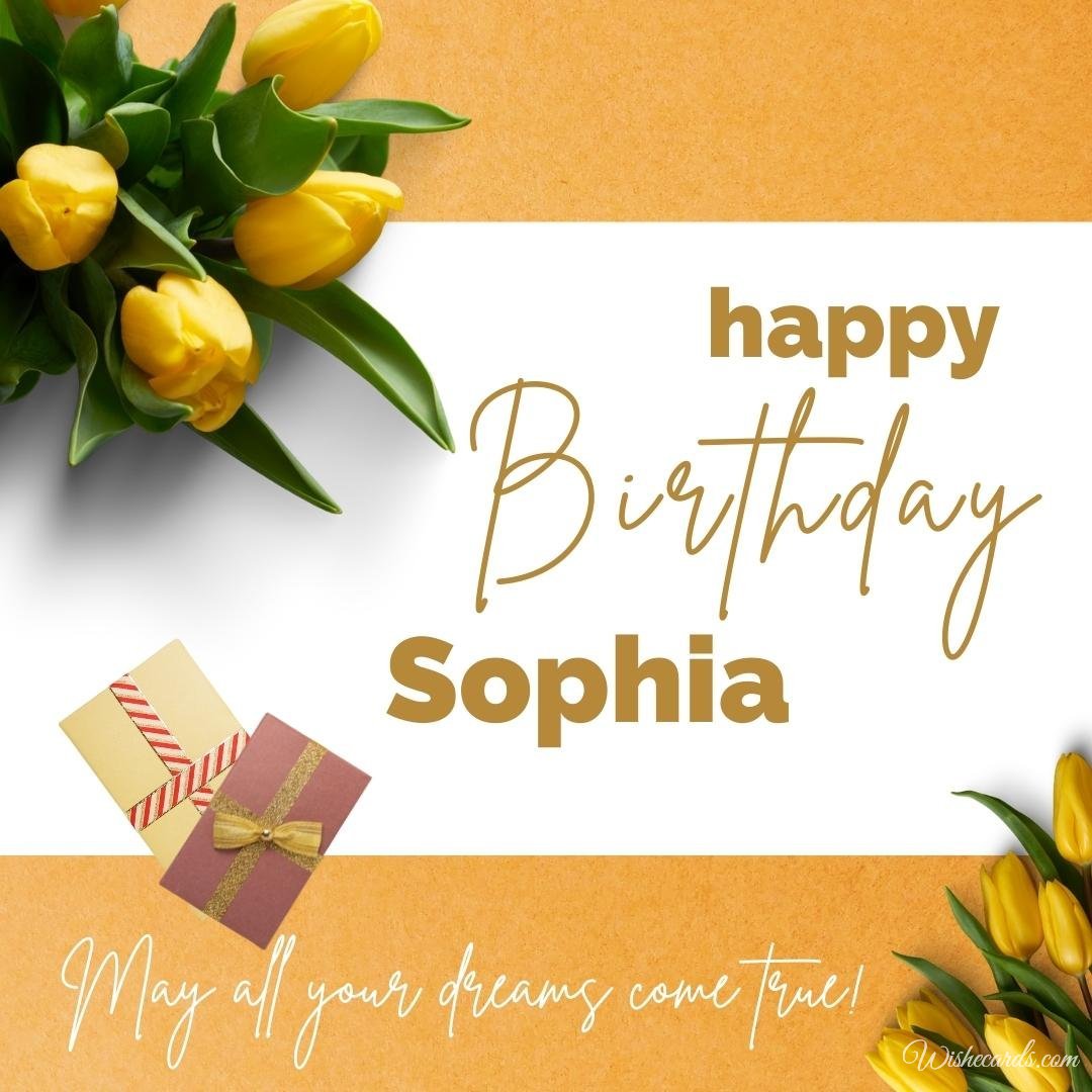 Birthday Greeting Ecard For Sophia