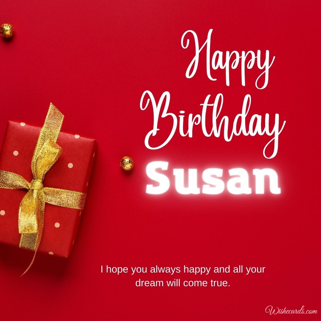 Birthday Greeting Ecard For Susan