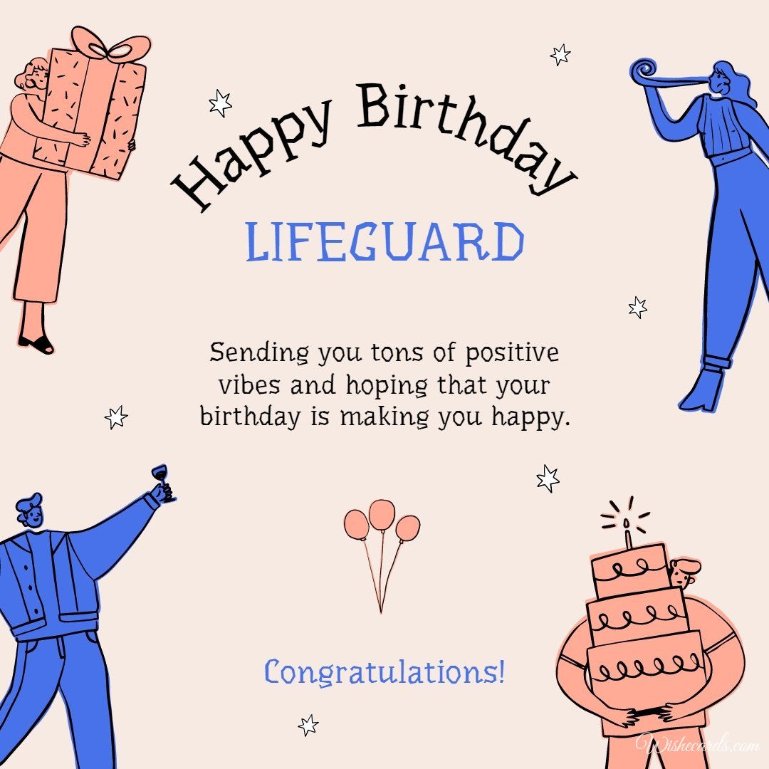 Birthday Greeting Ecard To Lifeguard