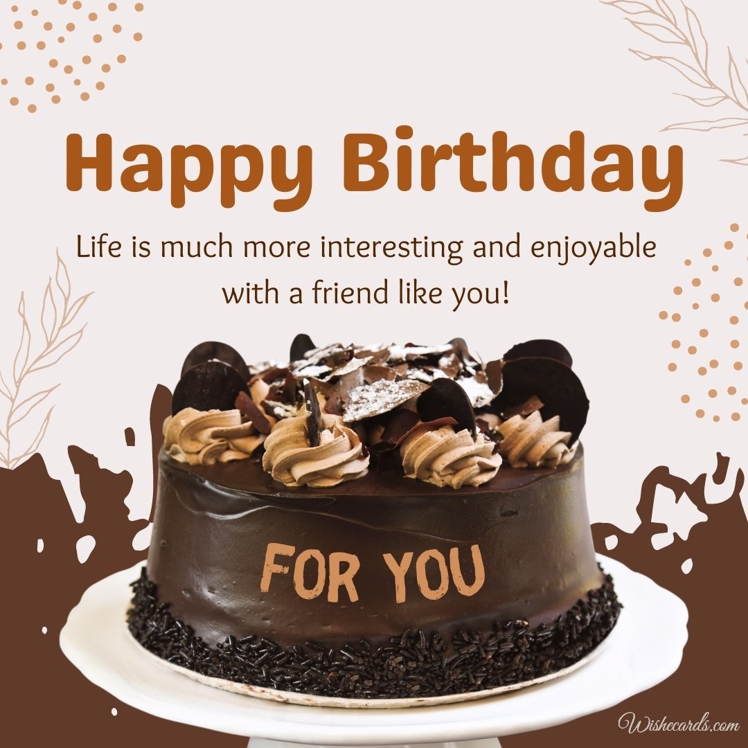 Birthday Greeting Ecard with Cake