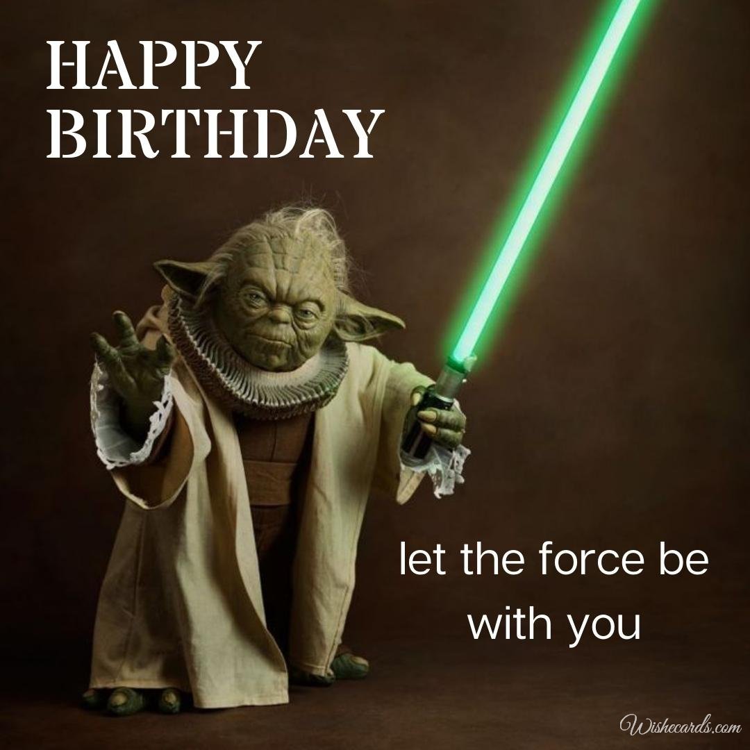 Birthday Greeting Ecard With Star Wars
