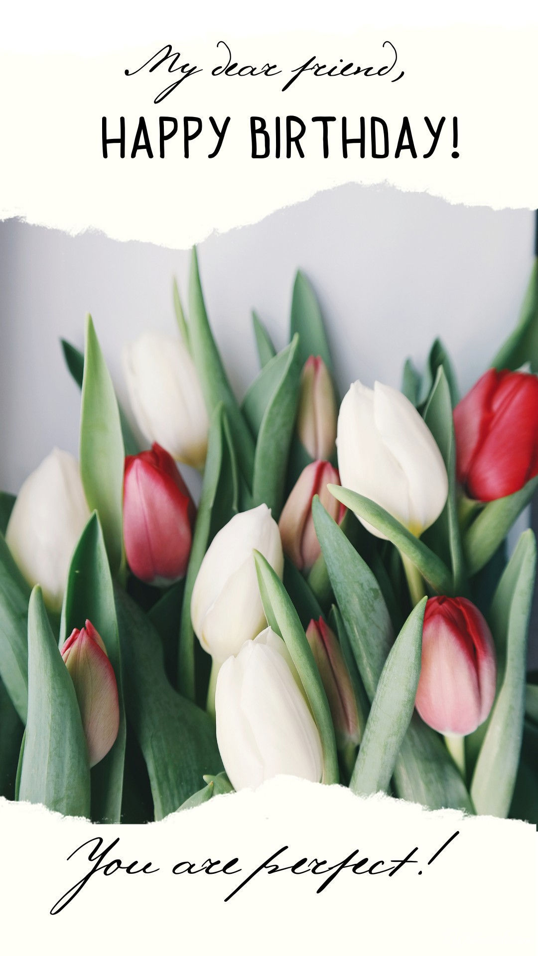 Birthday Image with Tulips