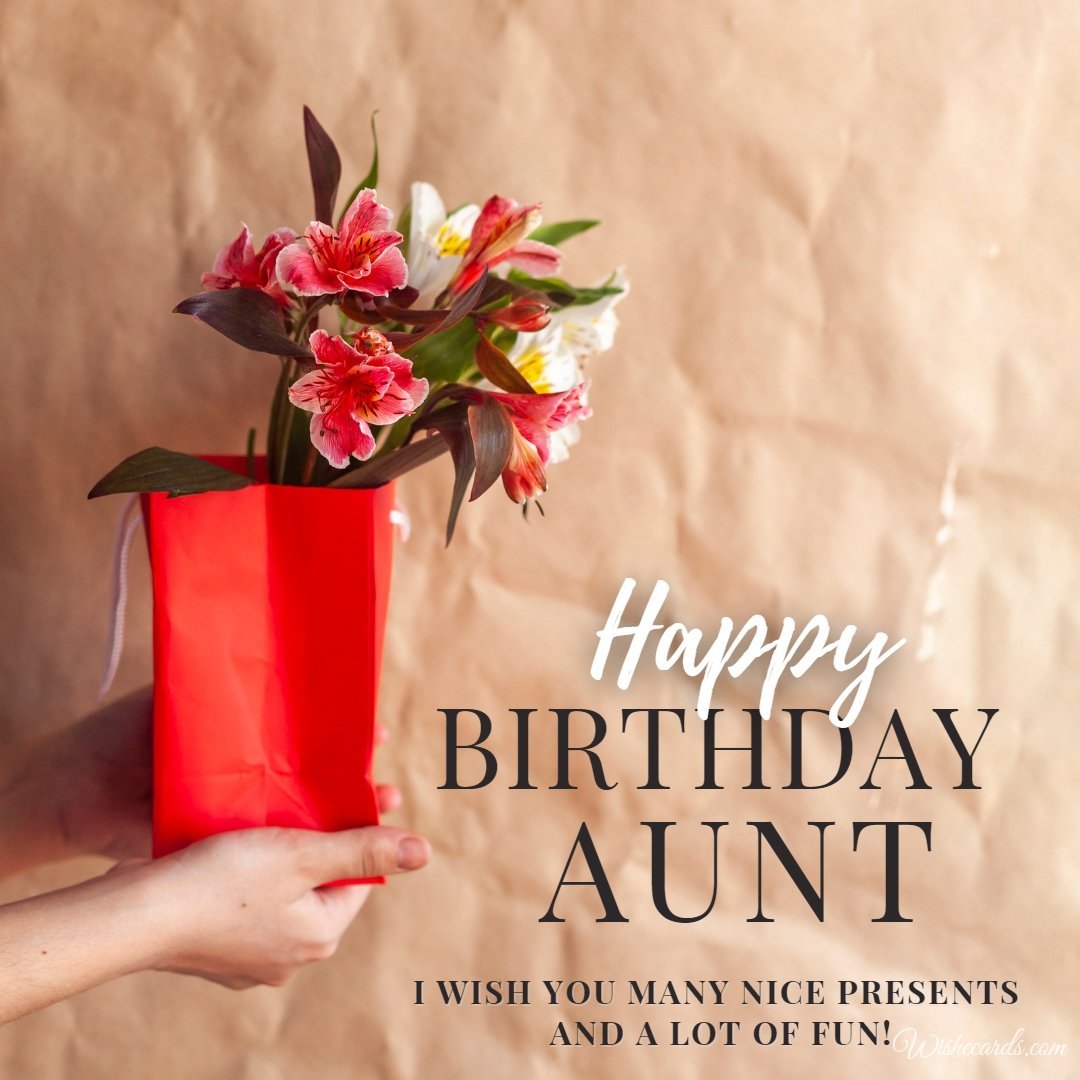 Birthday Wish Card for Aunt