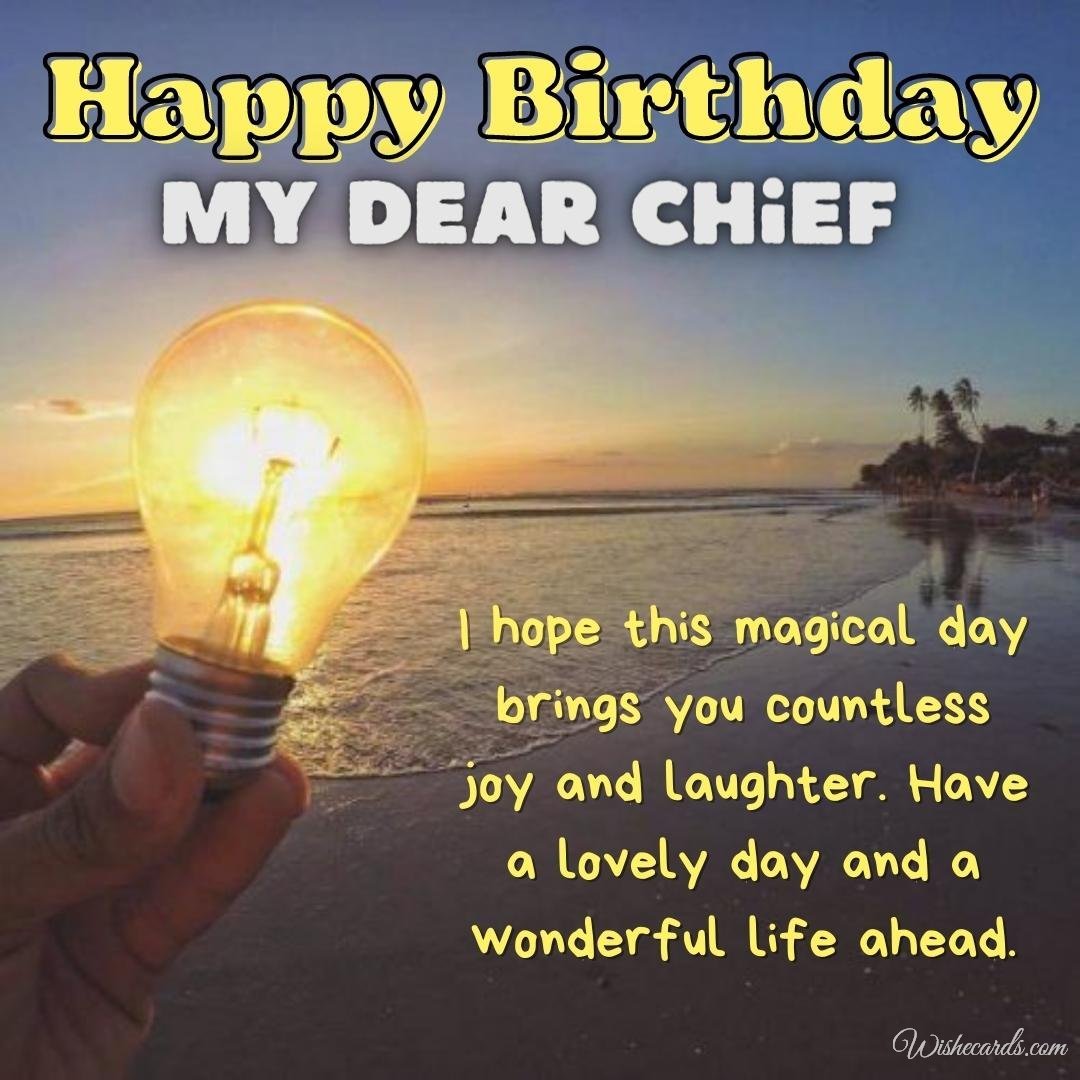 Birthday Wish Card for Chief
