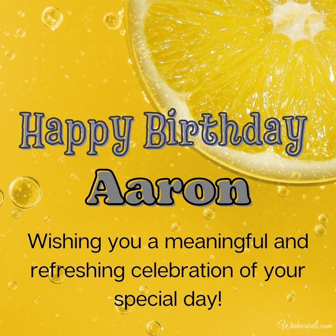 Birthday Wish Ecard for Aaron