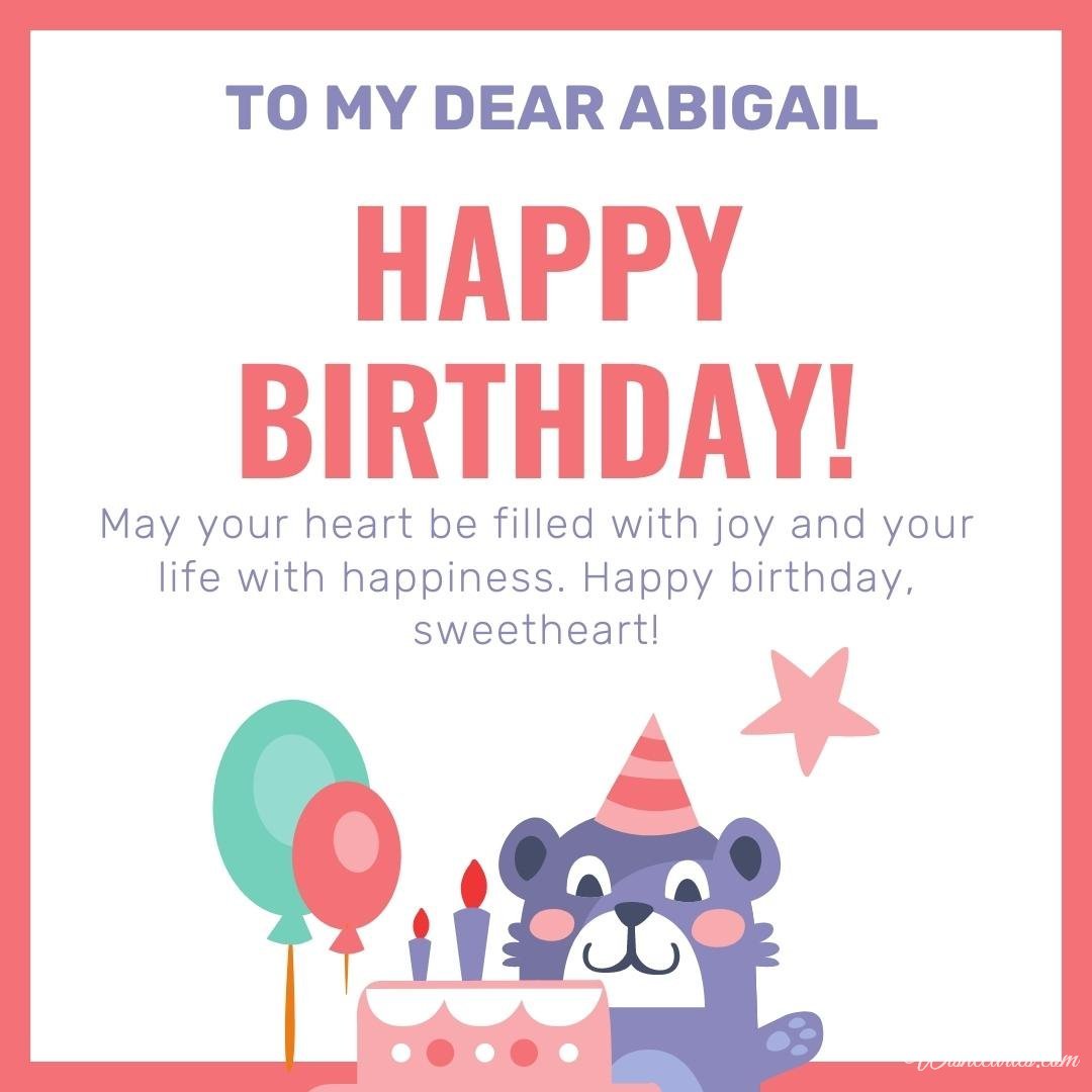 Birthday Wish Ecard for Abigail