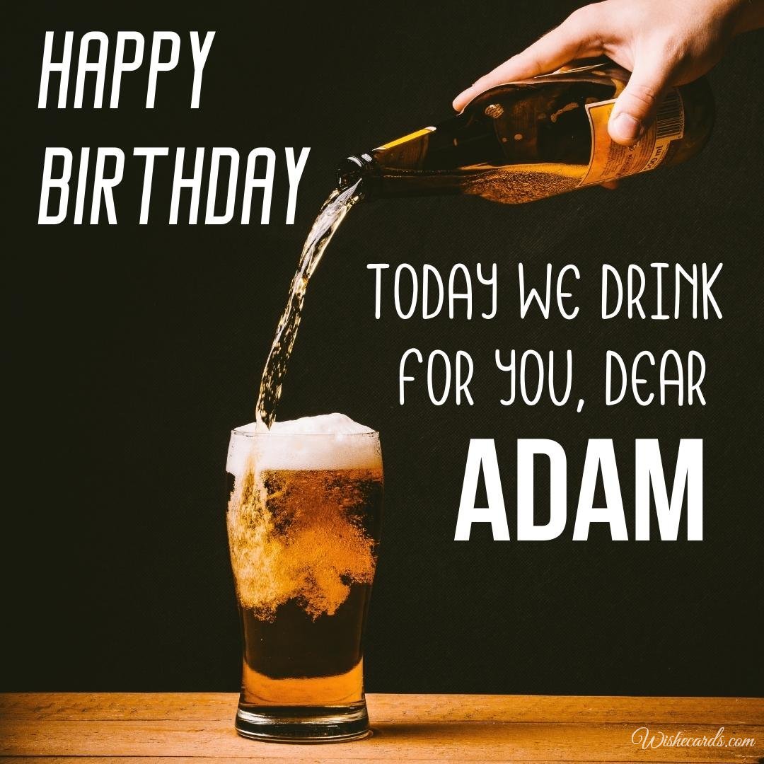 Birthday Wish Ecard for Adam