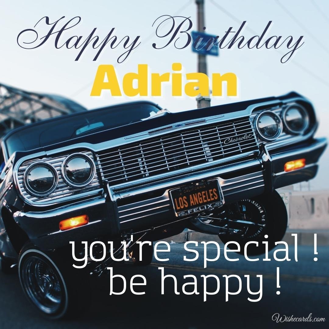 Birthday Wish Ecard For Adrian