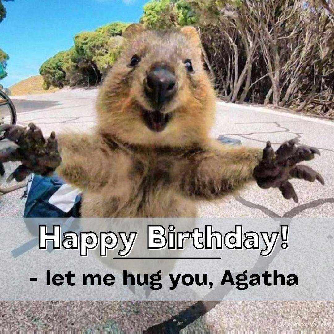 Birthday Wish Ecard for Agatha