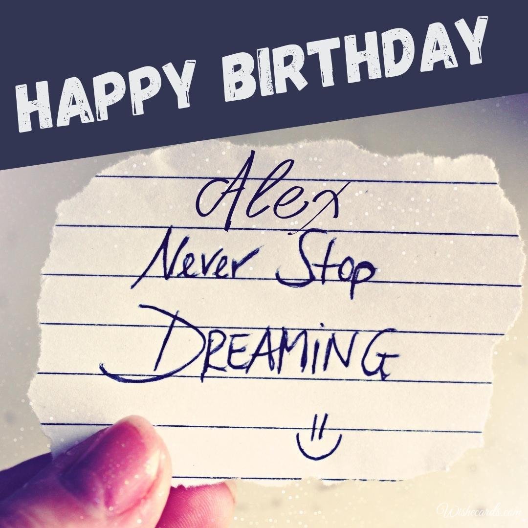 Birthday Wish Ecard For Alex