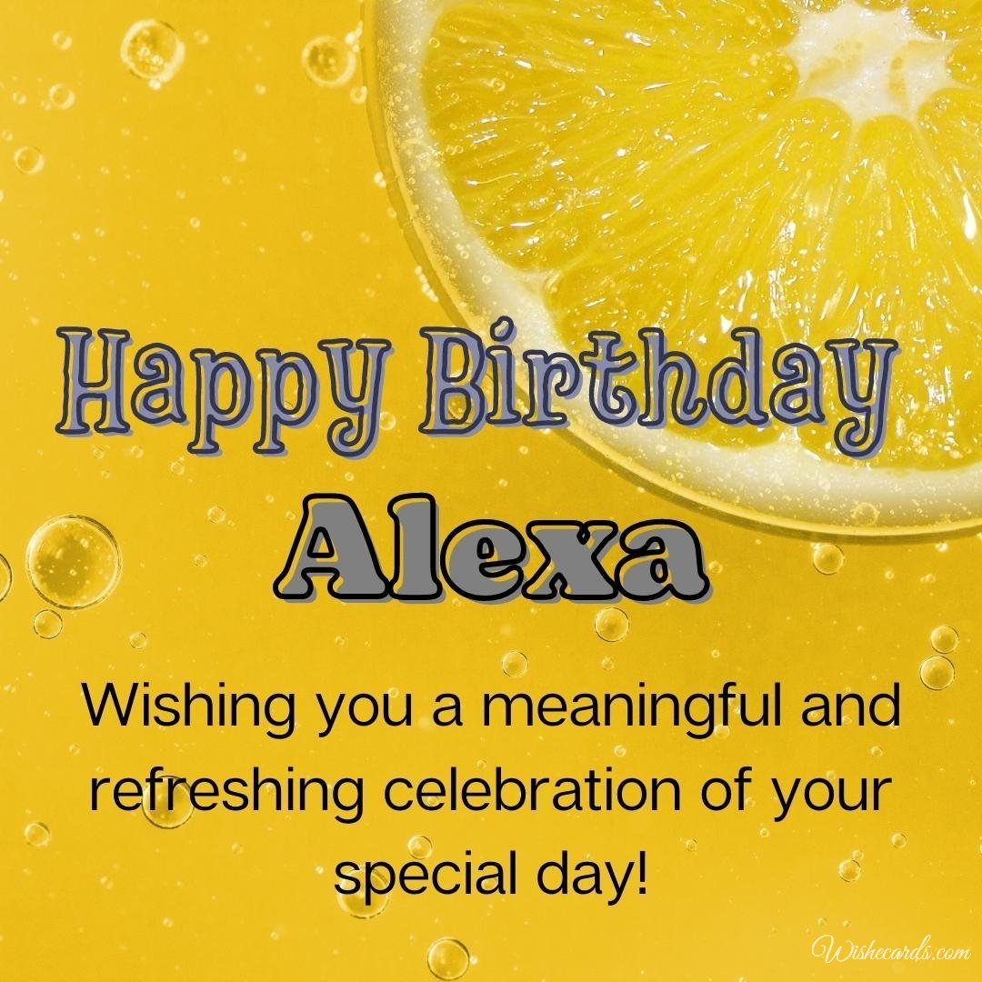 Birthday Wish Ecard for Alexa