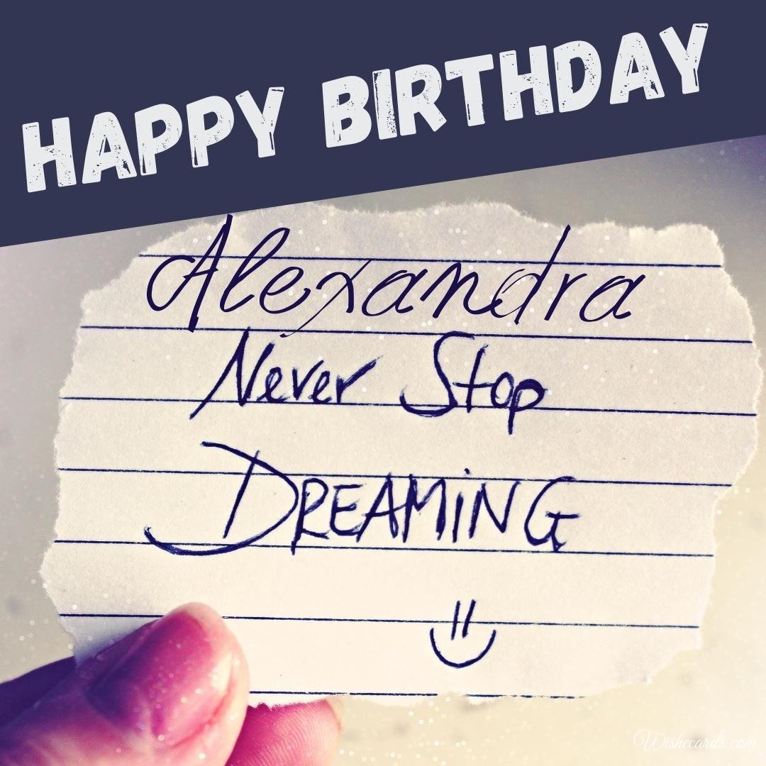 Birthday Wish Ecard for Alexandra